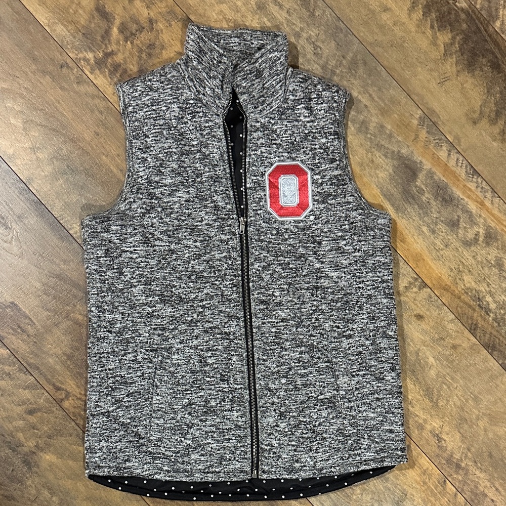 GAMEDAY COUTURE Quilted Ohio State University Vest, Size L, EUC